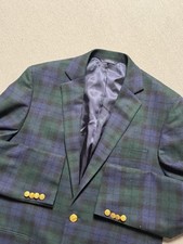 Brooks Brothers Sports Coat Mens 40R Fitzgerald Plaid Wool Blazer Gold Jacket