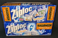 50 NEW Vintage Ziploc Halloween Sandwich Treat Storage Bags Kids Fun Designs