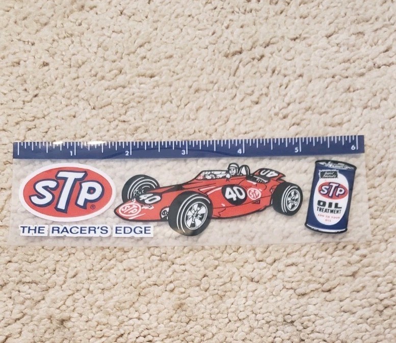Vintage STP OIL 1967 INDY 500 PARNELLI JONES 40 Race CAR ADVERTISING  RULER
