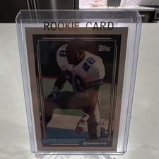 Topps 1992 Darren Woodson #727 Dallas Cowboys Rookie Football Card. rookie card picture