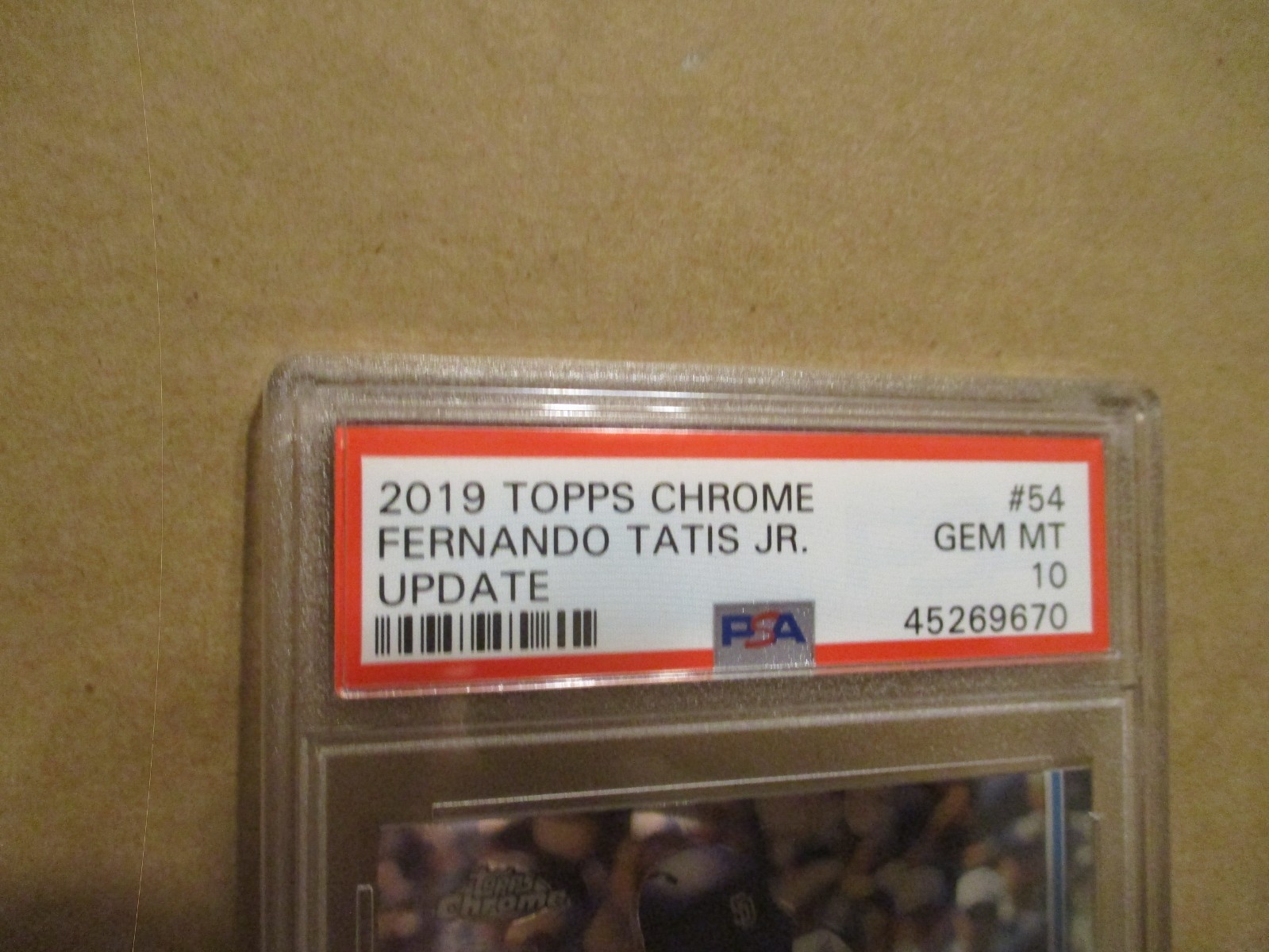 2019 TOPPS CHROME UPDATE FERNANDO TATIS JR #54 RC ROOKIE PSA 10 GEM MINT! PADRES view 2