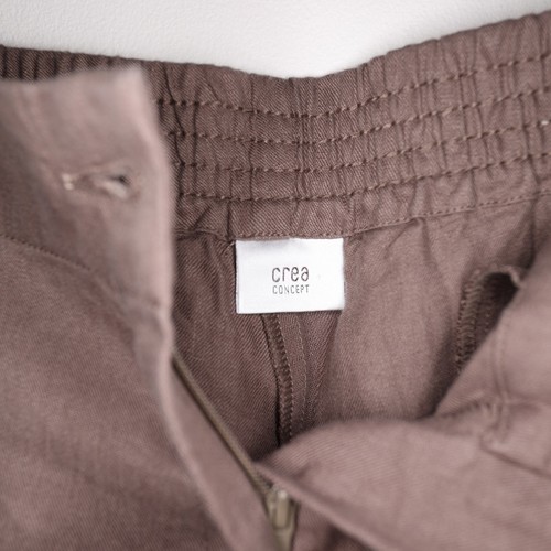 Crea Concept Brown 100% Linen Trousers Size 38 UK 10 Lagenlook Casual Summer - Imagen 13 de 18