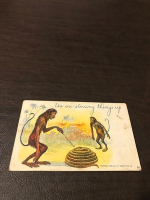 HUMOR - POSTED POSTCARD - WE ARE STIRRING THINGS UP