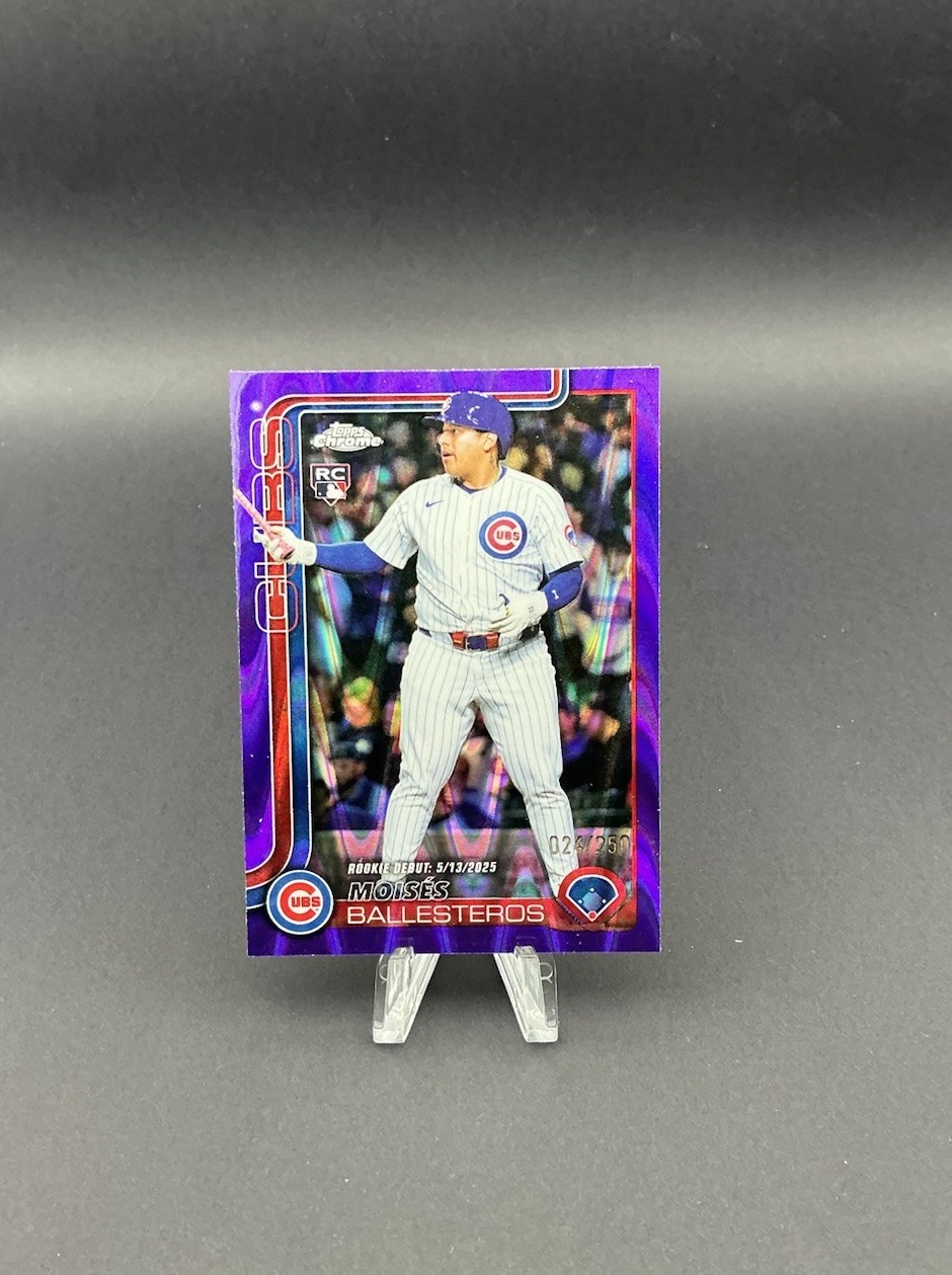 2025 Topps Chrome Moises Ballesteros Purple Ray Wave Rookie /250 #USC7