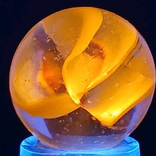 Vintage Vitro Hybrid UV-Reactive Cat's Eye .62 Inches Near-Mint Condition