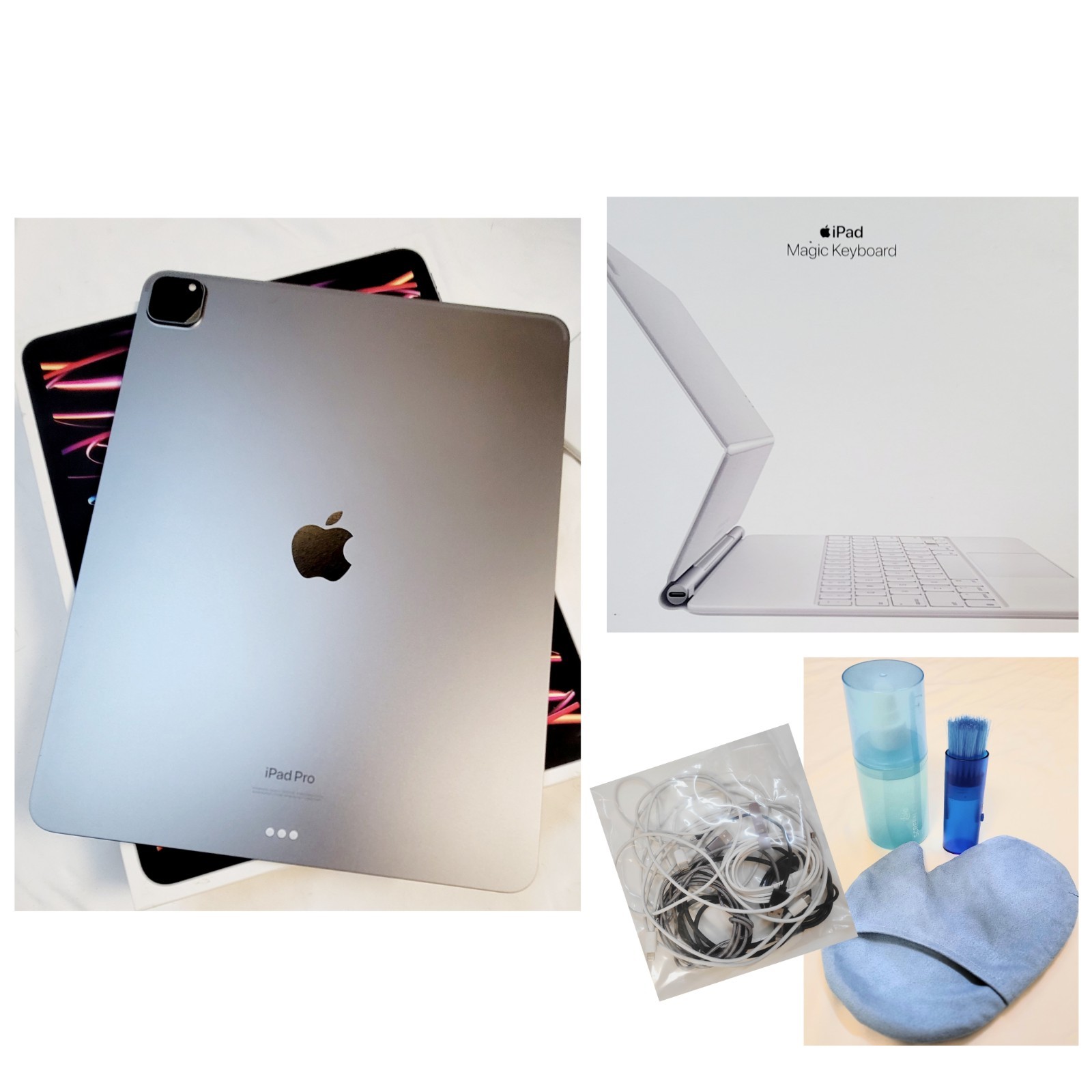 iPad Pro 12.9 inch 6th generation Silver + iPad Magic Keyboard White 256 GB-image