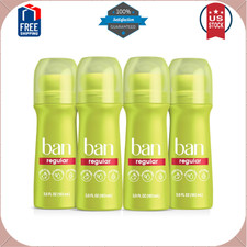 Ban Roll-On Regular Deodorant 3.5 Ounce Pack of 4 