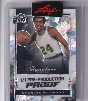 2024 Leaf Metal No. Spencer Haywood 1/1 Pre-Production Proof One of One