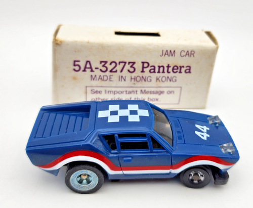 1977 Ideal TCR Jam Car 5A-3273 Pantera Slotcar mit Box Hong Kong NOS - Bild 1 von 8