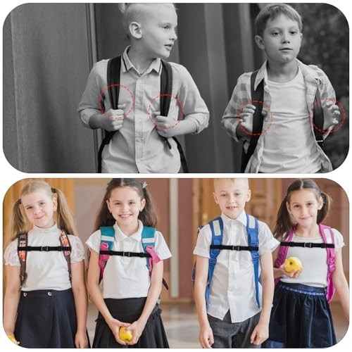 Verstellbarer Brustgurt Rucksack 4 Stück mit Schnellverschluss Nylonriemen für - Bild 3 von 8