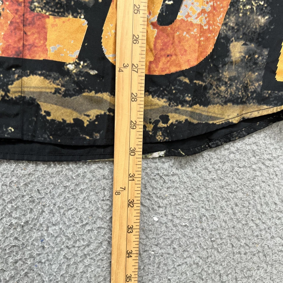 Givenchy Shirt Mens 42 Black Button Up Cuban Fit LOVE Streetwear Long Sleeve - Image 4 of 4