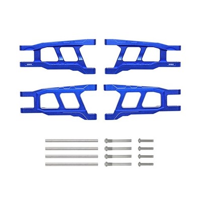 GTHELE Aluminum Suspension A Arms for 1/10 Traxxas Rustler Small, Dark Blue