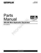 Caterpillar Cat 305.5E Mini Hydraulic Excavator Parts Catalog Manual ser FSC1-Up