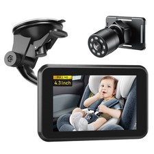Baby Car , 4.3" HD Night Vision Car Baby Monitor with , Safety Seat Baby Car ...