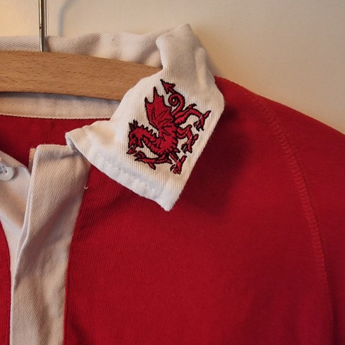 Camiseta deportiva vintage de algodón de manga larga de rugby de Gales Cymru para hombre talla L grande - Imagen 6 de 14