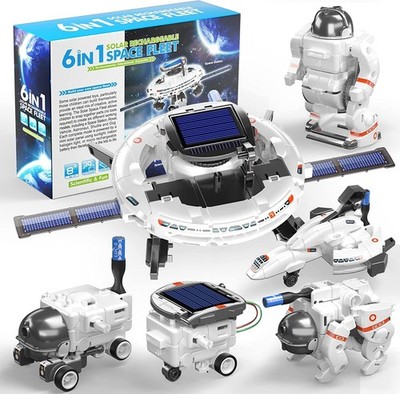 STEM 6 in 1 Solar wiederaufladbares Raumflotten-Lernset Bauen Sie Ihr eigenes Weltraum-Kit