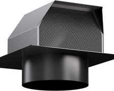 4  Roof Vent Cap w/ Damper Galvanized Steel Exhaust Cover for House HVAC Duct