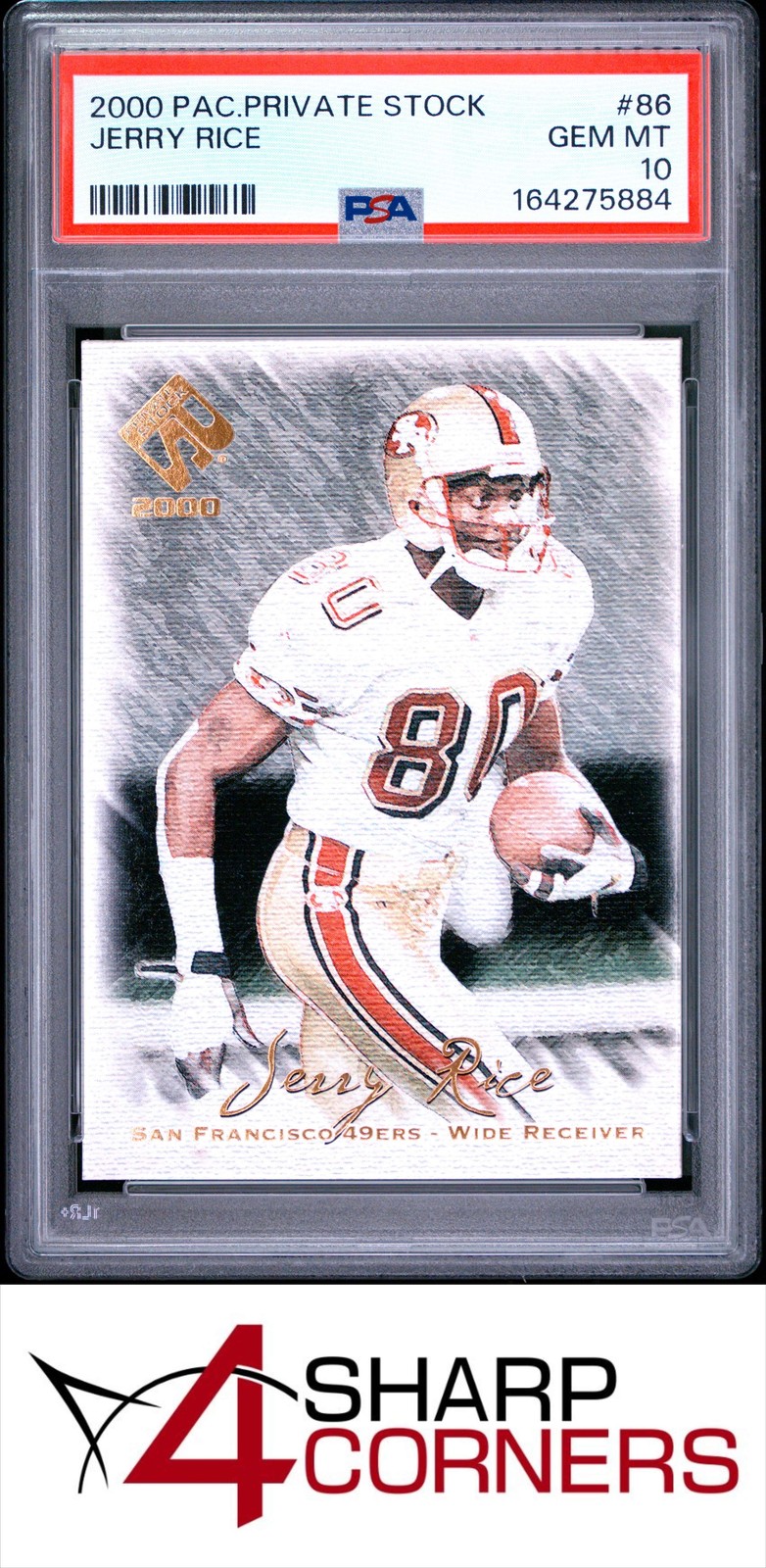 2000 PACIFIC PRIVATE STOCK #86 JERRY RICE 49ERS HOF PSA 10 view 1