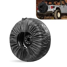 Spare Tire Cover, 190T Polyester Taffeta Tire Protector Covers, 1 PC Black 01