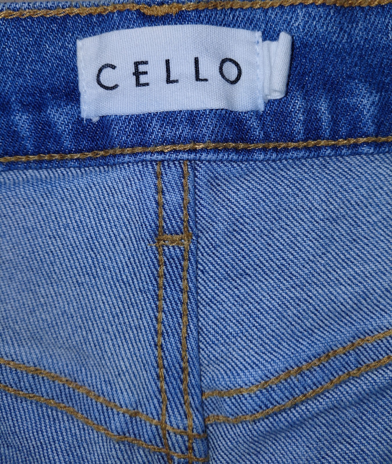 Cello Patchwork Two Tone Button Fly straight Leg … - image 7