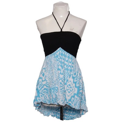 oye papaya, Strandkleid, Größe: L/XL, Schwarz/Blau/Weiß, Viskose, Print #R5X