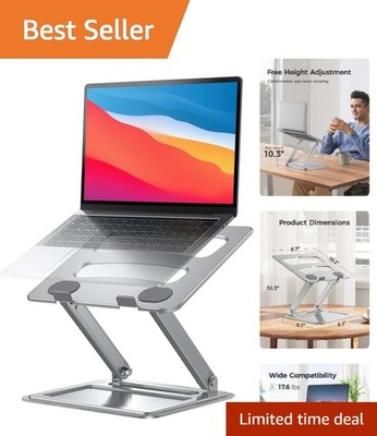 Portable Ergonomic Laptop Stand - For 17.3'' Devices, Supports Up to 17.6 lbs