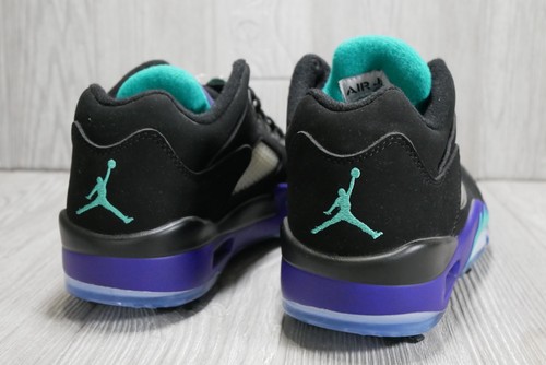 NIKE JORDAN V LOW GOLF "GOLF CLEATS" BLACK-EMERALD-GRAPE ICE MENS 5.5 CU4523-001 - Picture 5 of 6