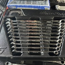 Snap on Long Combination Spanner Set 10-19mm Flank Drive, Extra Leverage