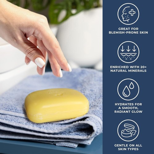 Spa-Quality Dead Sea Sulfur Soap Pack - Enriched with Aloe Vera, 22 oz Total - Picture 6 of 11