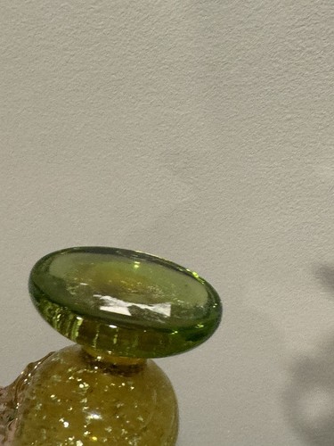 Uranium Glass vaseline striped English victorian creamer syrup mini pitcher - Picture 6 of 7
