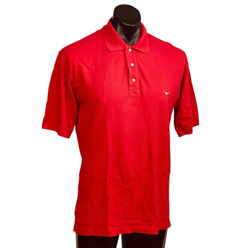 R.M. Williams Polo Shirt Men's Size M Crimson Red All Cotton 3 Button S/S Casual - Picture 2 of 13