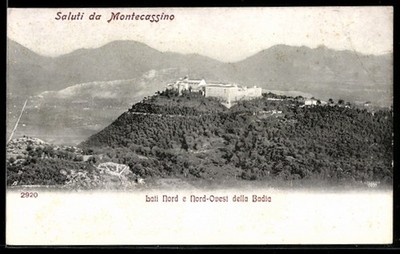 Ansichtskarte Montecassino, Lati Nord e Nord-Ovest della Badia 