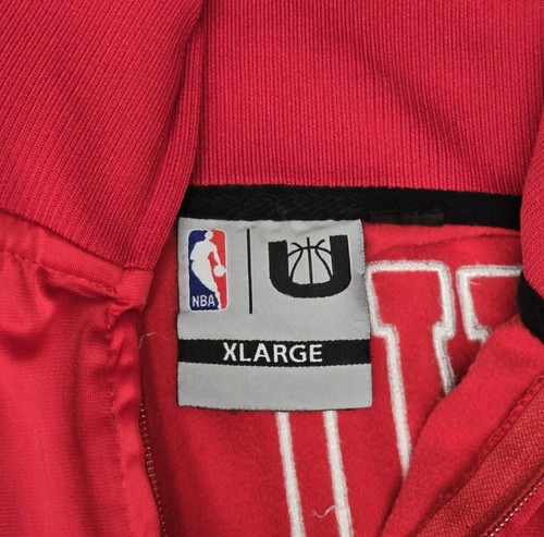 Chicago Bulls Jacket Mens XL Red Black White NBA Basketball Full Zip Warm Up - Picture 9 of 19