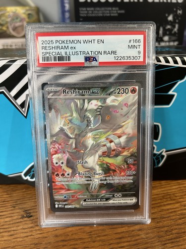 Reshiram ex 166/086 Sv: White Flare SIR Holo PSA 9 English 2025 HP 230