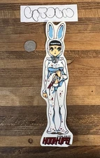 Vintage Hook Ups Skateboards LRG Bunny  Girl Skateboard Sticker Anime Kirchart