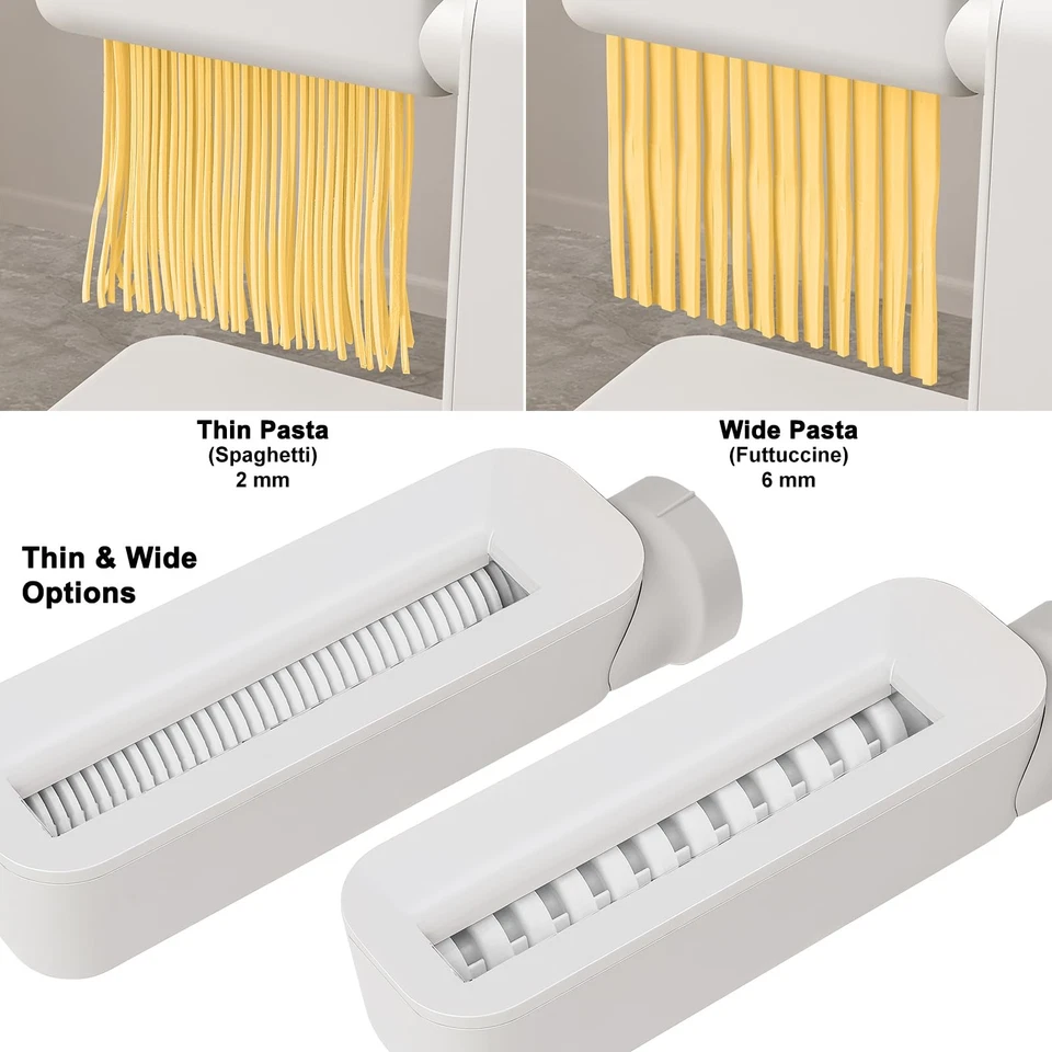 Máquina para hacer pasta eléctrica, máquina para hacer pasta 3 en 1 incluye rodillo de pasta espague... Foto 3 de 4