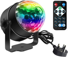 Image of Disco Lights, SEBRUANC Mini Disco Ball LED Party Lamp Music Controlled Disco