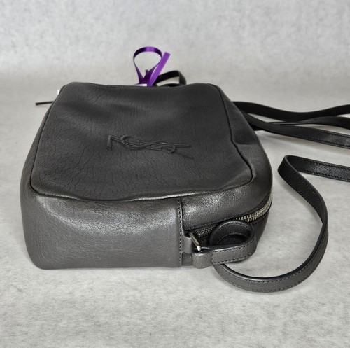 YSL Yves Saint Laurent Gray Asphalt Pebbled Camera Bag Crossbody Purse - 第 4/13 張圖片