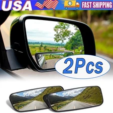 2x 360° Stick on Rear View Auxiliary Blind Spot Mirror Wide Angle Car Truck SUV