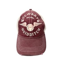 Harry Potter Hogwarts Quidditch Trucker Hat Adjustable Mesh Burgundy