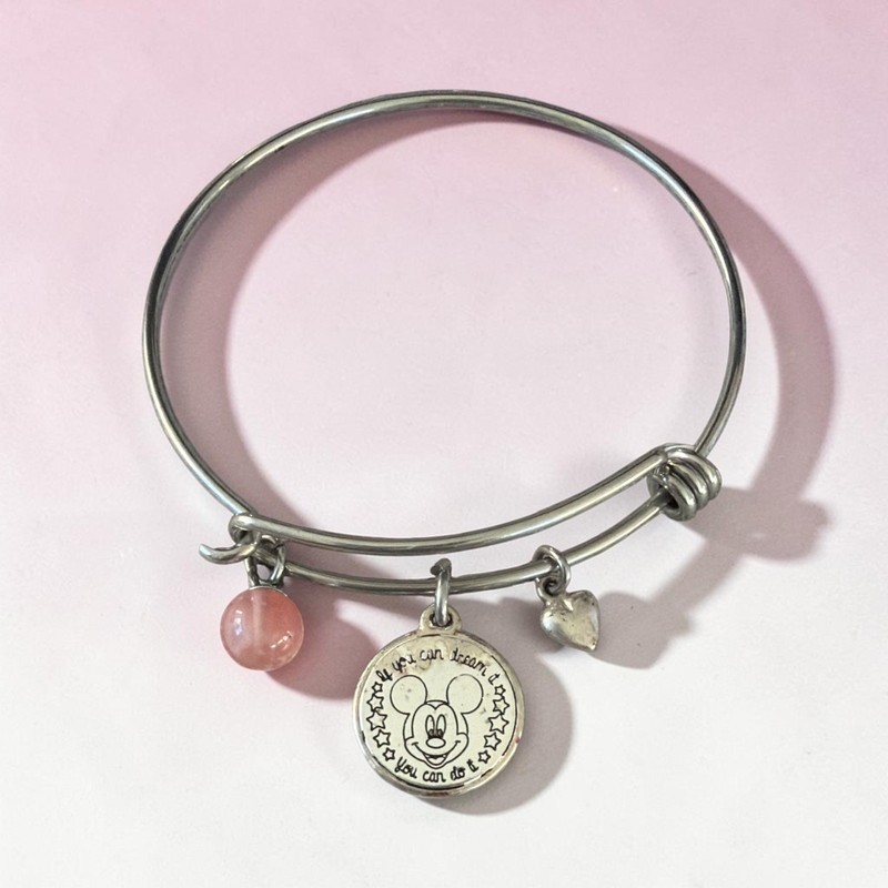 NIB La Rocks Disney If You Can Dream It You Can Do It Mickey Bracelet Stainless