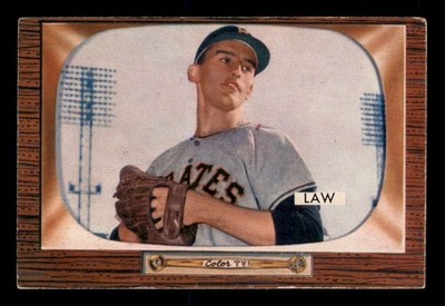 1955 Bowman #199 Vern Vernon Law Pirates VG-EX (4)