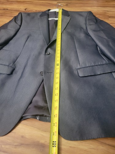 Lauren Ralph Lauren Polo Jacket Coat Blazer Mens 46L Satin Blue Grey - Picture 9 of 13
