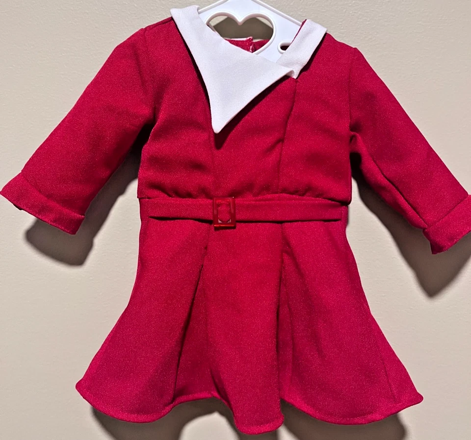 Kit de kit de vestido de vacaciones American Girl conjunto con zapatos medias y moño para el cabello libro Foto 2 de 4