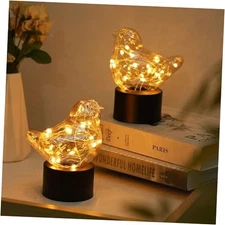 Battery Operated Table Lamps, Bird Lamp Bedside Lamps Nightlight Small 2 Pack