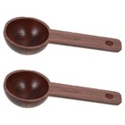 2 Pcs Tea Scoop for Loose Wooden Tablespoon Coffee Measuring Powder