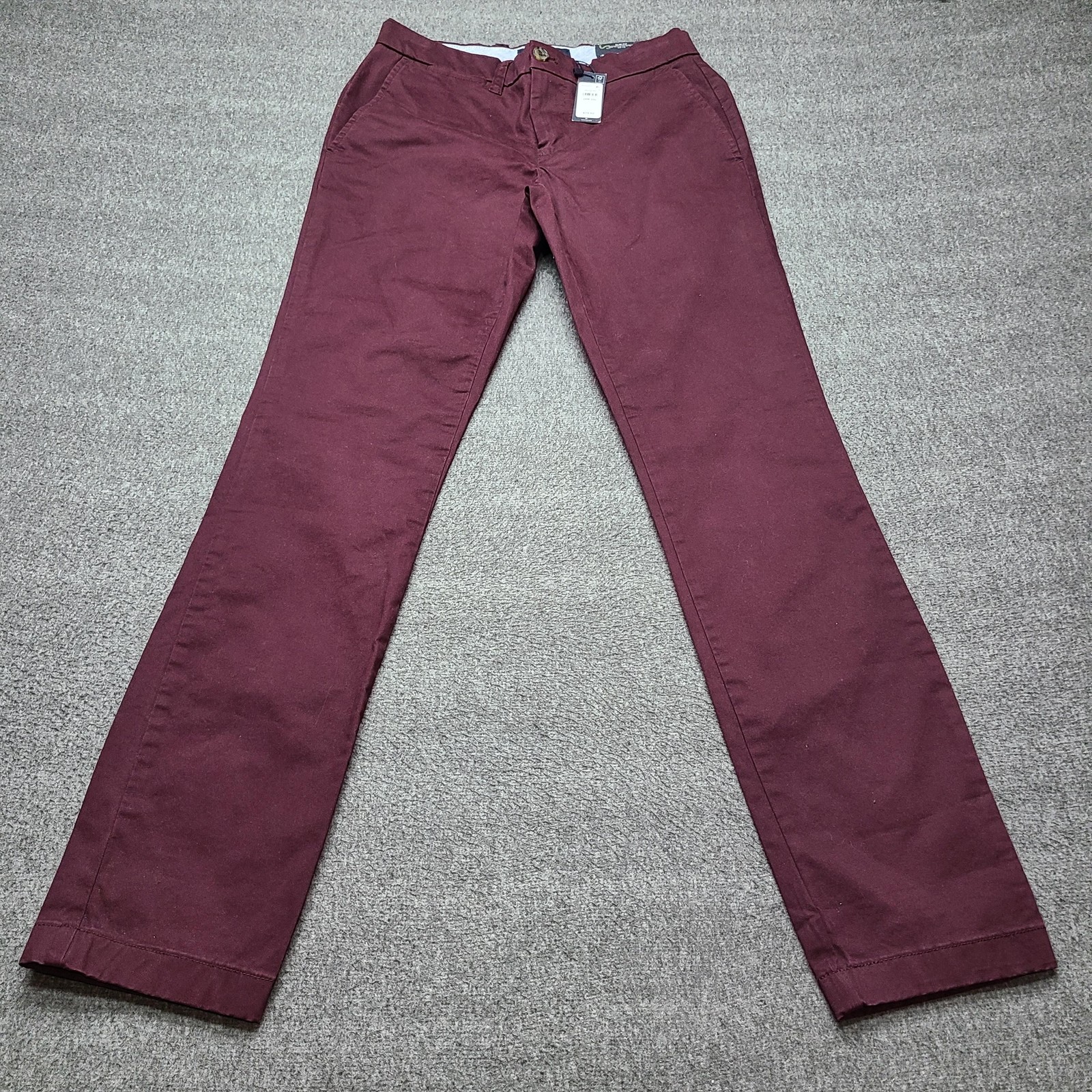 Tommy Hilfiger Pants Mens 28x32 Red Slim Fit Stretch Casual Classic Chinos New