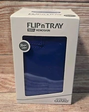 Ultimate Guard Blue Flip n Tray 100+ Monocolor Deck Case Card Box Xenoskin ccg