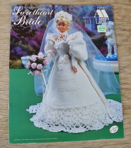 Annie's Attic Crochet Pattern Sweetheart Bride Wedding Dress for Barbie #870218 - Picture 5 of 8