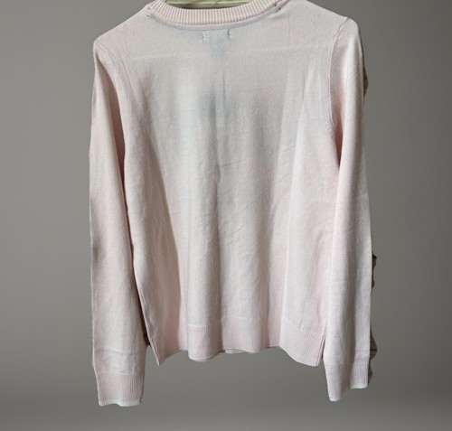 U.S. POLO ASSN Women’s Medium Pink, Crystal Rose Knit Light Weight Crew Neck - Picture 2 of 5